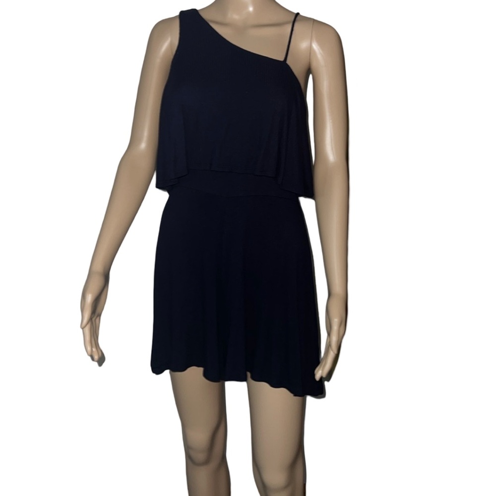 Roller Coster One Shoulder Tank Style Romper